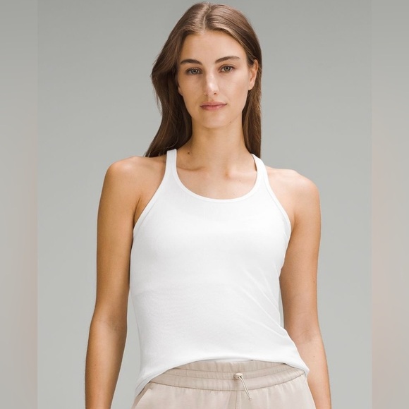 lululemon athletica White Racerback Tank Top-NWOT - Picture 1 of 4